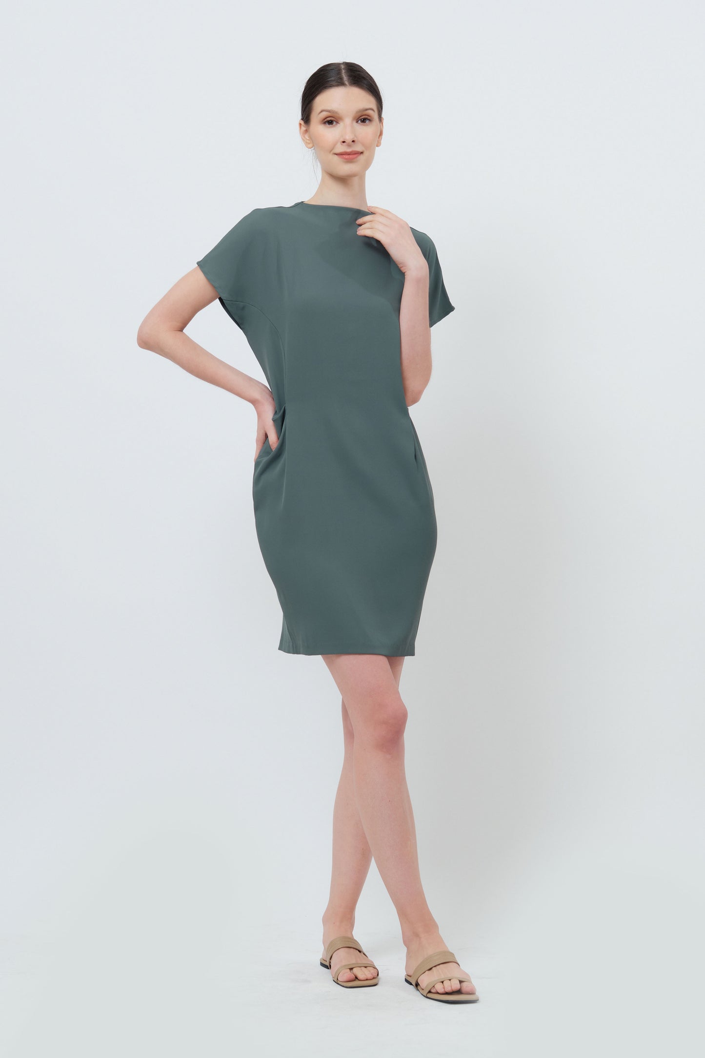 Heather Dress - Dark Green