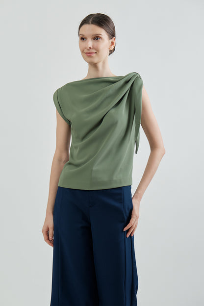 Dahlia Top - Pine Green