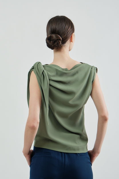 Dahlia Top - Pine Green