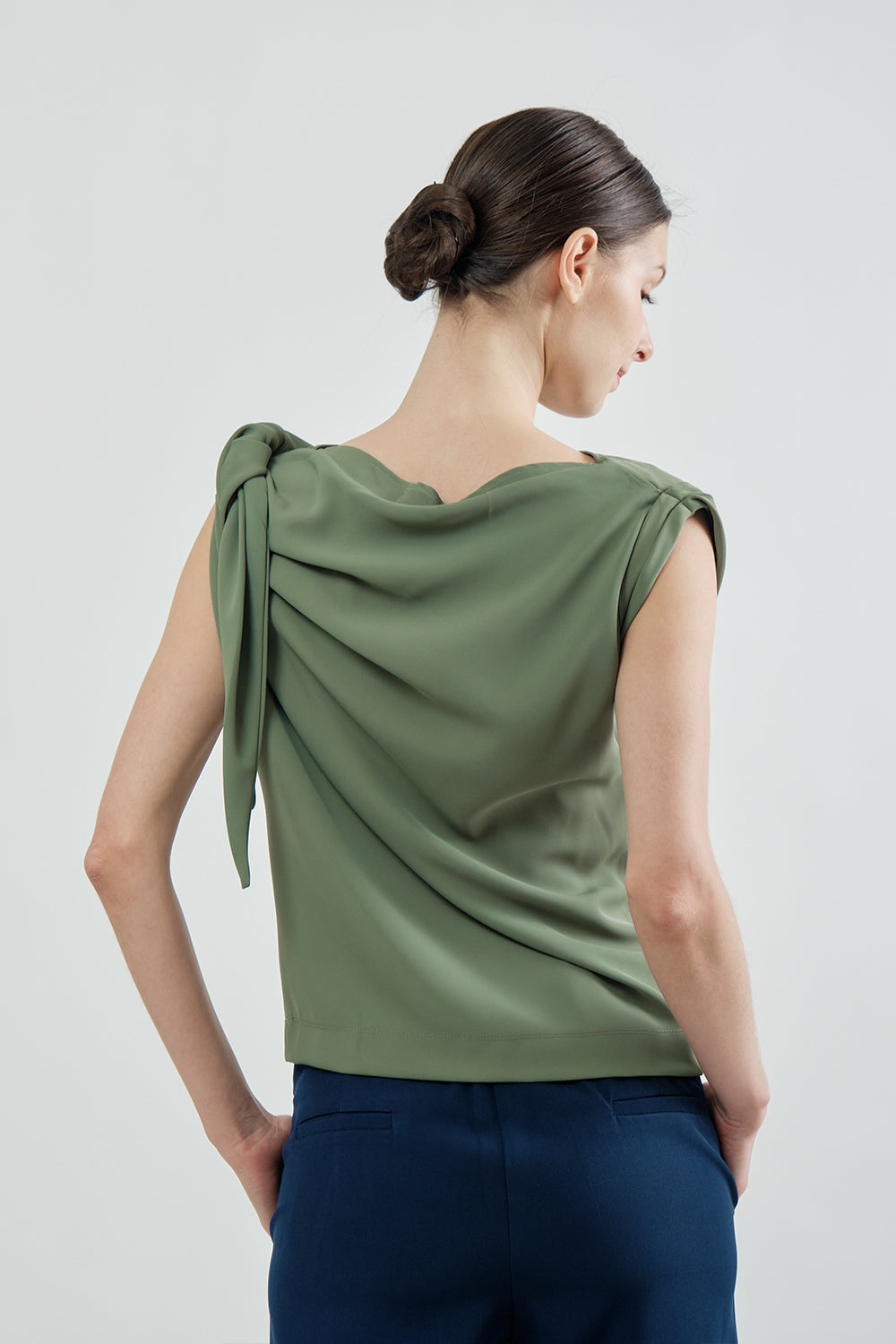 Dahlia Top - Pine Green